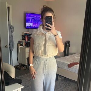 SHEIN Cream Puffer Vest